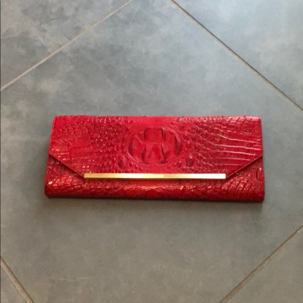 Brahmin Red Clutch